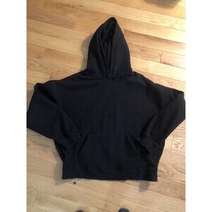 Premium NovaMen Solid Black Hoodie Large Super Soft Heavy Pullover
